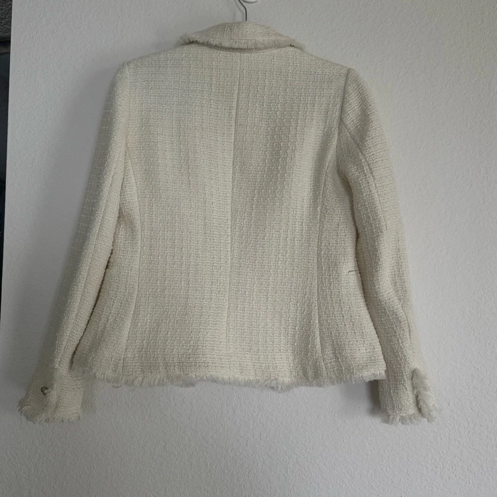 Cream Textured Jacket H&M New Without Tags Size XS - Picture 6 of 16